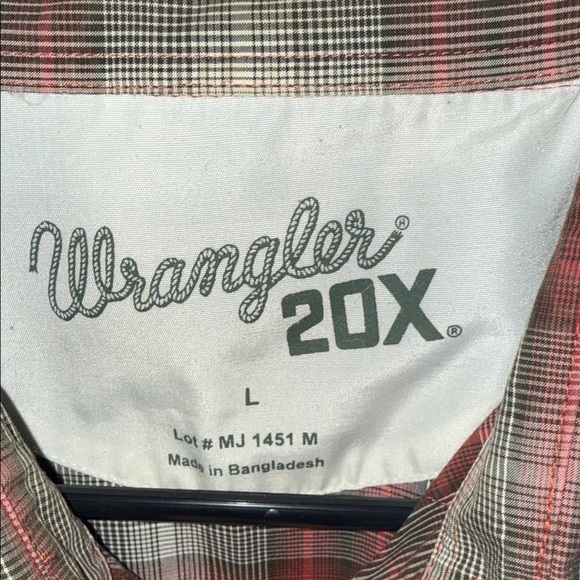 Wrangler 20X Men's Multicolor Plaid Button Down Shirt - Picture 2 of 7